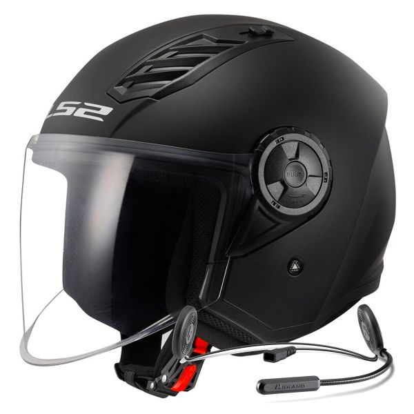 Pack Helmet Intercom Systems Ls Airflow Ii Solid Matt Black Of