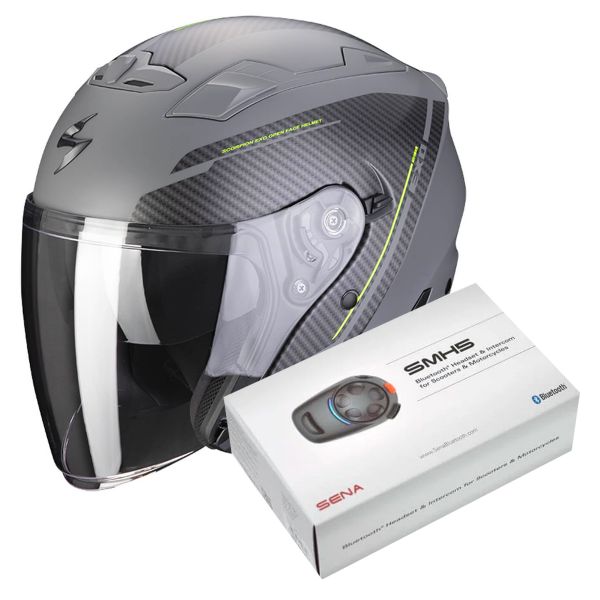 Pack Helmet Intercom Systems Scorpion Exo Fenix Grey Matt