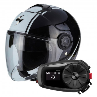 Pack Helmet Intercom Systems Scorpion Exo City Avenue Black White