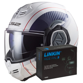 Pack Helmet Intercom Systems LS2 Advant Copper White Blue FF906