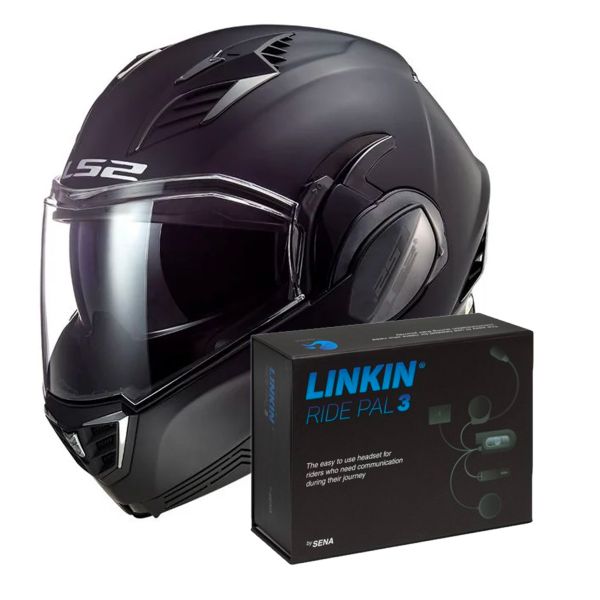 Pack Helmet Intercom Systems LS2 Valiant II Matt Black FF900