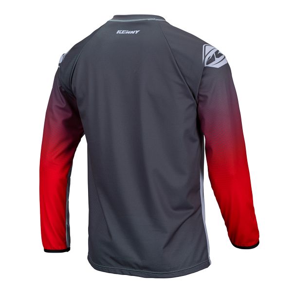 Motocross Jerseys Kenny Track Focus Grey Red Jersey At The Best Price