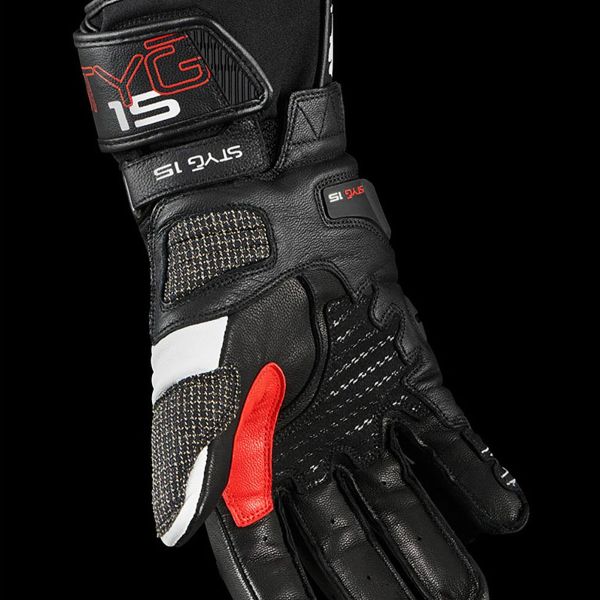 Motorcycle Gloves Furygan Styg Black White Red In Stock Icasque Co Uk