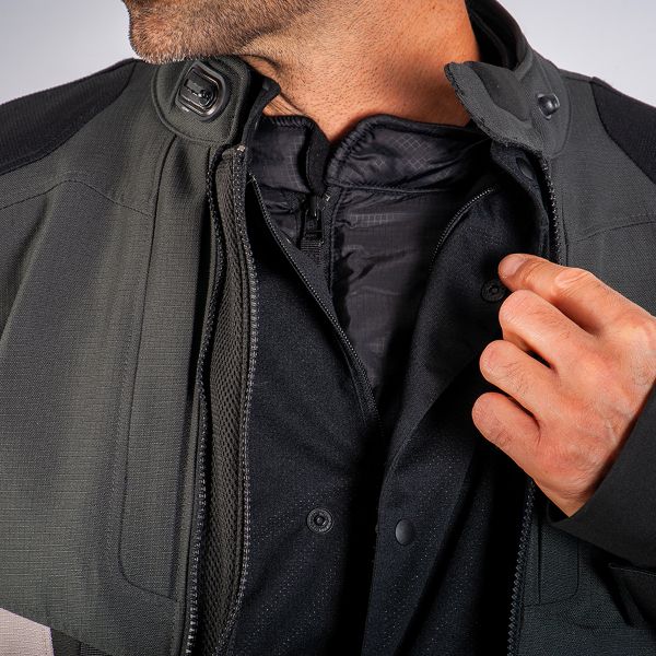 Motorcycle Coat Ixon Ragnar Black Anthracite Grege At The Best Price