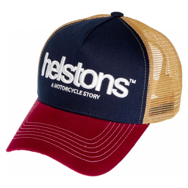 Cap Helstons Logo Burgundy Blue Beige Ready To Ship ICasque Co Uk