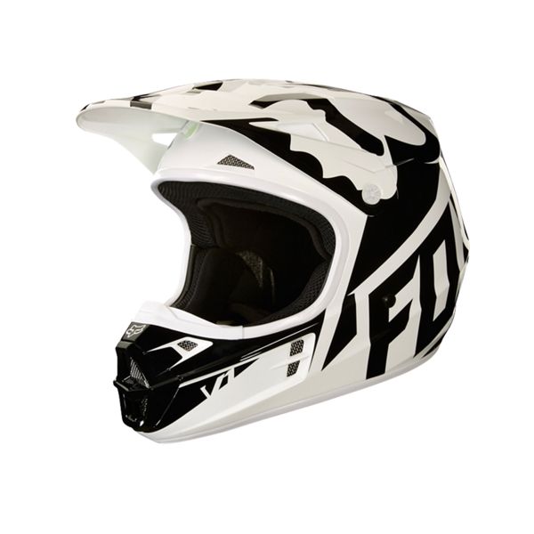 Casco fox best sale blanco y negro