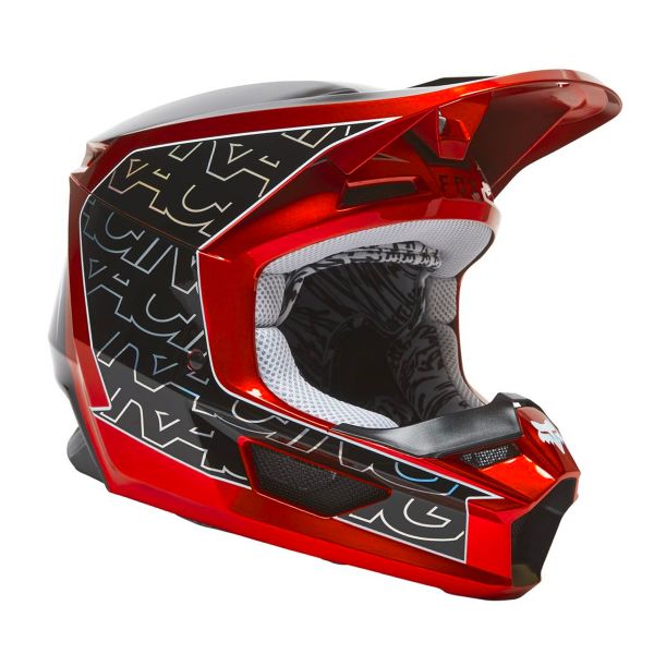 Fox red hot sale helmet