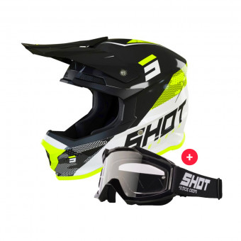 Motocross SHOT Furious Camo Neon Yellow + Assault Black