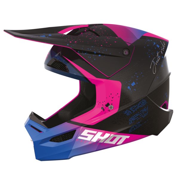 Helmet SHOT Furious Matrix Kid Purple Glossy in stock iCasque