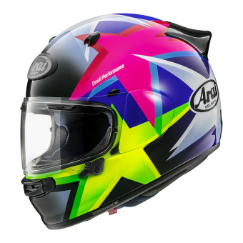 Full Face Arai Quantic Star Blue Pink Yellow