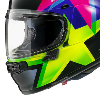 Arai Quantic Star Blue Pink Yellow