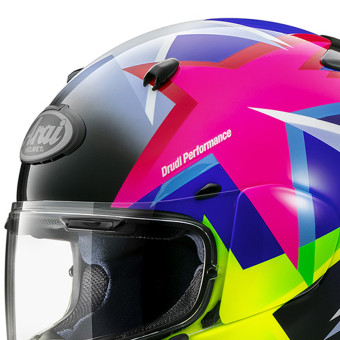 Arai Quantic Star Blue Pink Yellow