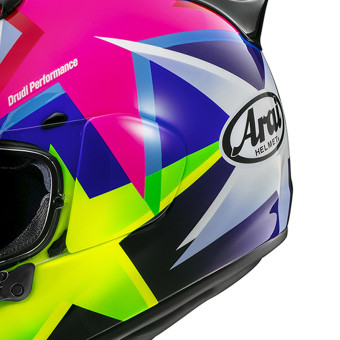 Arai Quantic Star Blue Pink Yellow