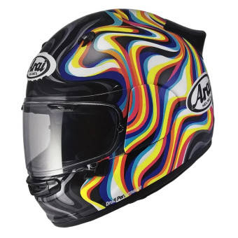 Full Face Arai Quantic Swirl Black White Yellow