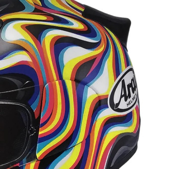 Arai Quantic Swirl Black White Yellow