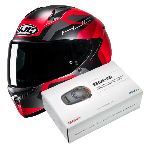 HJC Helmet C10 Tins Red/Black MC1SF