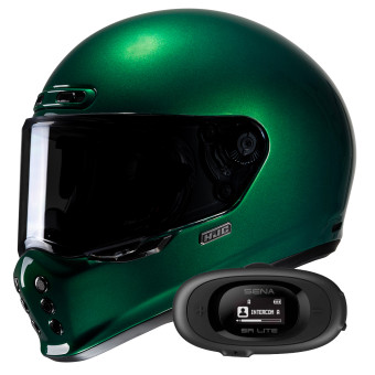 Full Face HJC V10 Deep Green+ Kit bluetooth 5R Lite Solo