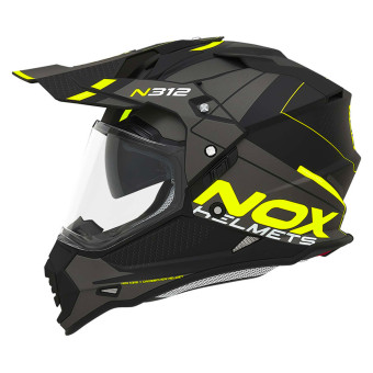 Full Face NOX N312 Drone Matt Black Yellow