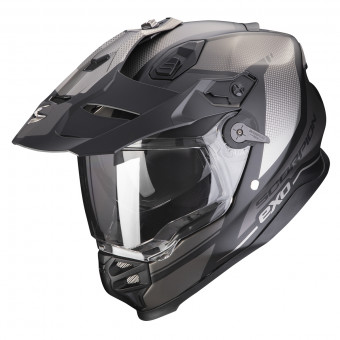 Scorpion ADF 9000 Air Trail Matt Black Silver + Kit Bluetooth 5S