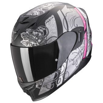 Full Face Scorpion Exo 520 Evo Air Fasta Matt Black Silver Pink