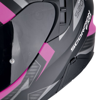 Scorpion Exo 520 Evo Air Sensus Matt Black Pink + Kit Bluetooth Lokui K30