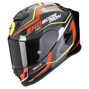 Scorpion Exo R1 Evo Air Coup Black Red Yellow Fluo + Kit Bluetooth 5S Solo