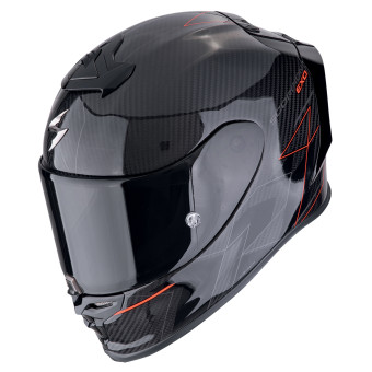 Scorpion Exo R1 Evo Carbon Air Cynergy Black Red + Kit bluetooth 5R Lite Solo