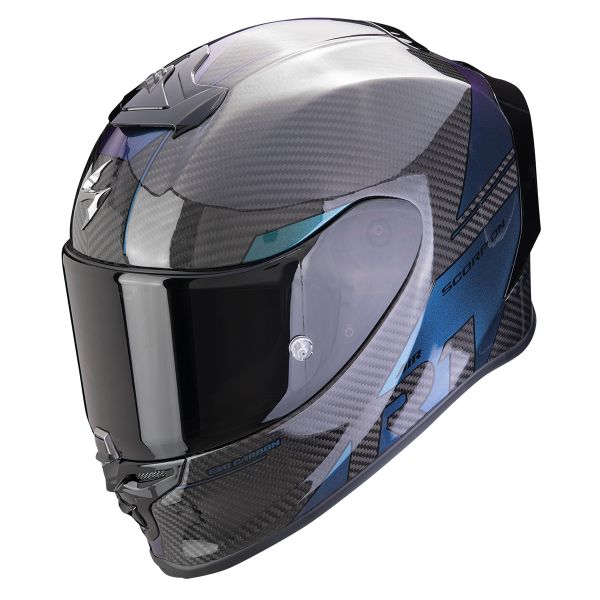 Scorpion Exo-Tech Evo Carbon Solid Modular Helmet Black Gloss