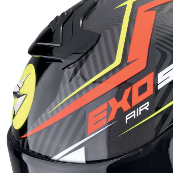 Scorpion Exo R1 Evo II Air Coup Black Red Yellow Fluo + Kit bluetooth 5R Lite