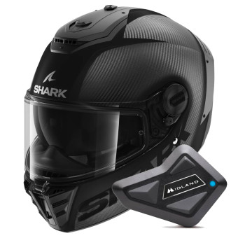 Full Face Shark Spartan Rs Carbon Skin Visor In The Box Carbon Mat DMA + Kit Bluetooth B