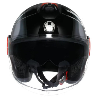 AGV Eteres Levanto Black Silver Red