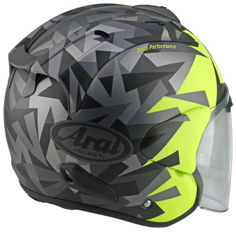 Arai SZ-R Vas Evo Mimesis Yellow + Kit Bluetooth Lokui K30