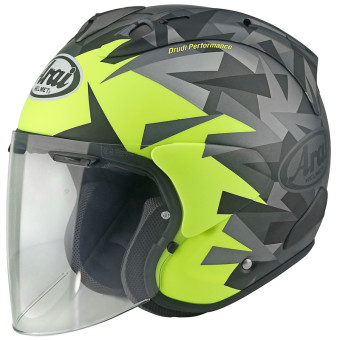 Arai SZ-R Vas Evo Mimesis Yellow + Kit Bluetooth Lokui K30