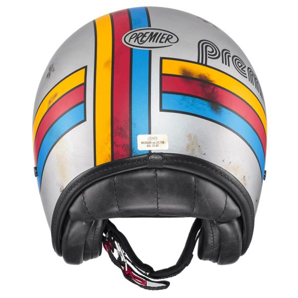 Casco Moto Premier Vintage Nt Old Style Silver BM in Stock