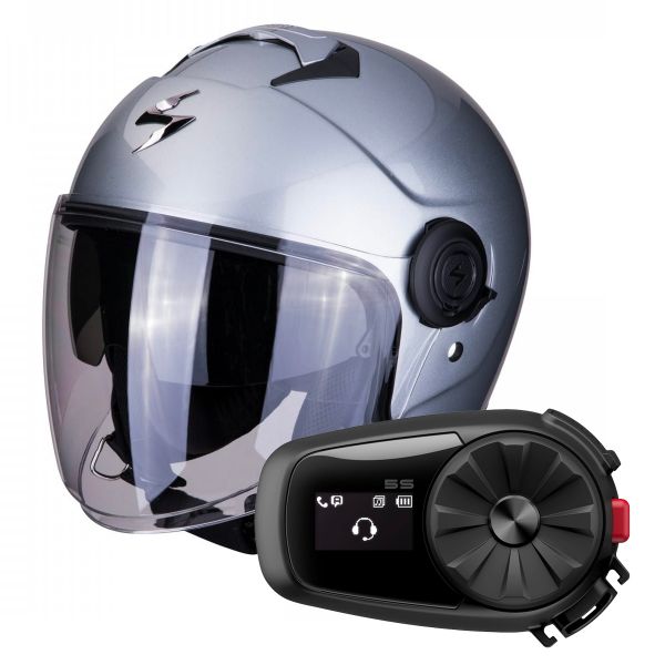 Pack Casque + Kit bluetooth et intercom : Scorpion Exo City II