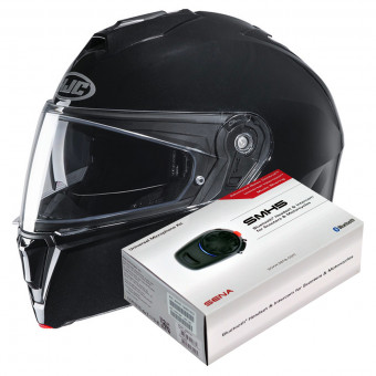 Pack Helmet Intercom Systems HJC I90 Black Bluetooth Kit