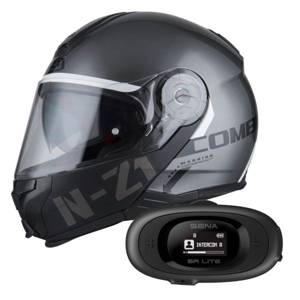 Pack Helmet Intercom Systems NZI Combi 2 Duo Anthracite Kit