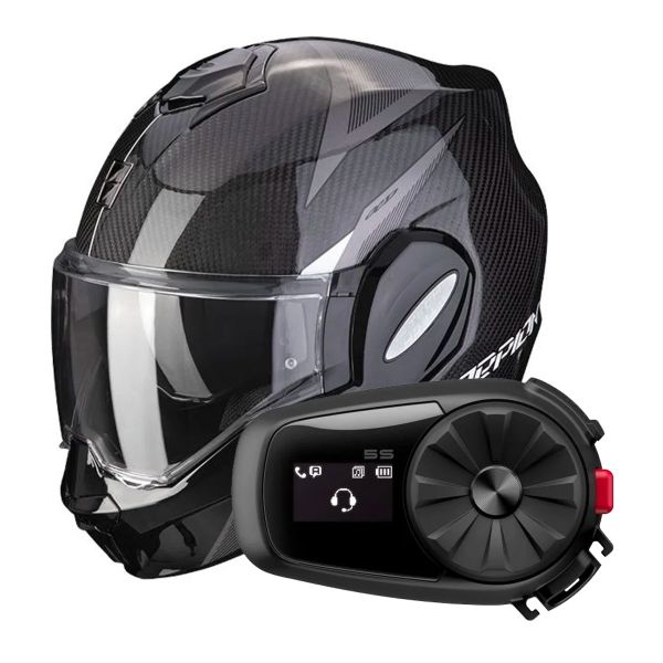 Pack Helmet Intercom Systems Scorpion EXO TECH Carbon Top