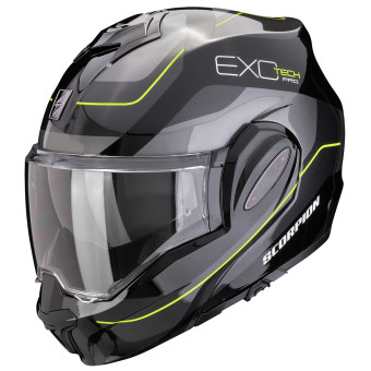 Scorpion Exo-Tech Evo Animo Black-Neon Yellow Modular Helmet - New! Fast  Shi