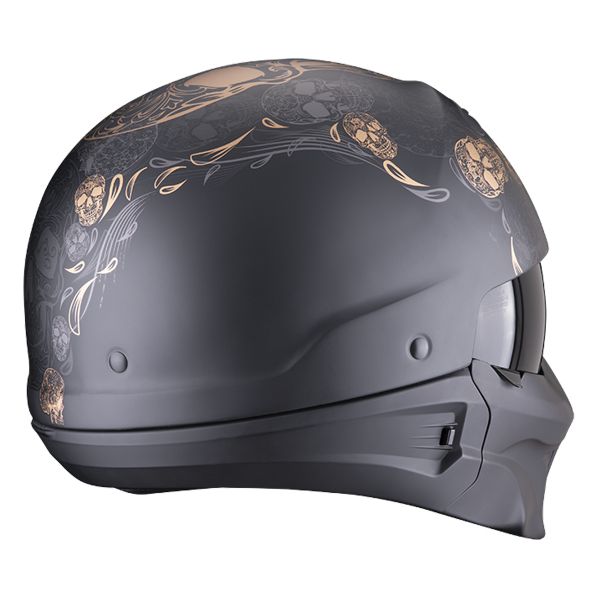 Helmet Scorpion Exo Combat Evo Kalavera Black Matt Gold in stock ...