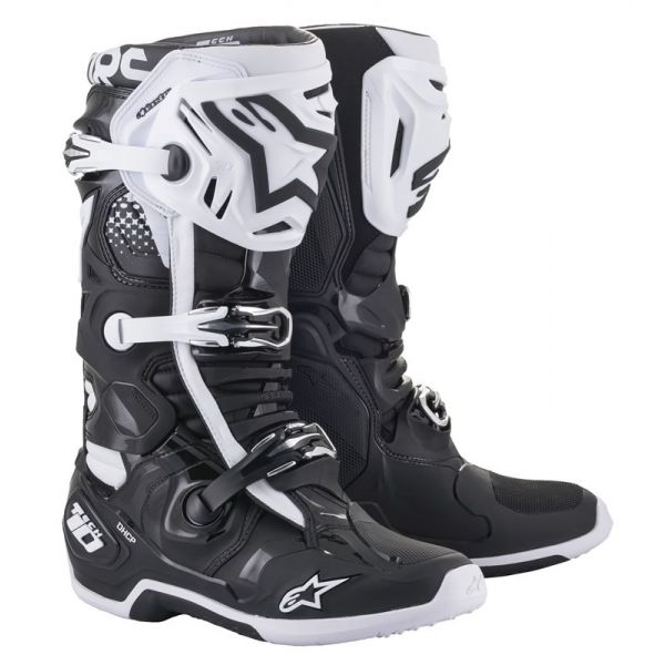 Motocross Boots Alpinestars TECH 10 Black White at the best price