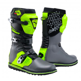 Motocross Boots Kenny Trial Up Black Grey Neon Yellow Boots at the