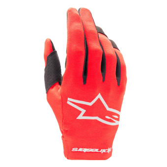 Motocross Gloves Alpinestars Radar Mars Red Silver