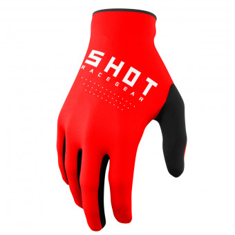 Motocross Gloves SHOT Raw Red