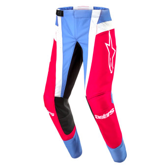 Motocross Trousers Alpinestars Techstar Ocuri Light Blue Mars Red White Pant