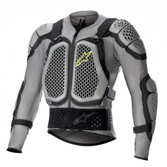 Motocross Protective Vest Alpinestars Bionic Action V2 Grey Black Fluo Yellow