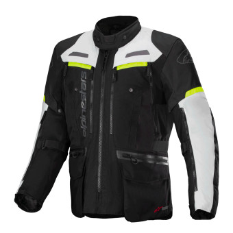 Motorcycle Coats Alpinestars Bogota Pro Drystar Black Ice Gray Yellow Fluo