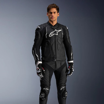 Alpinestars Dusk Leather Black White