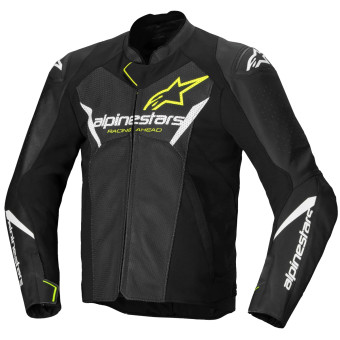 Motorcycle Jackets Alpinestars Faster V3 Airflow Black White Yellow Fluo