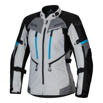 Motorcycle Coats Alpinestars Stella Bogota Pro Drystar Ice Gray Black Cyan